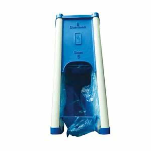 Dispenser til skoovertræk, blå, 55x23x18,5 cm, inkl. 50 skoovertræk